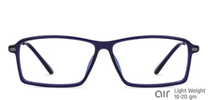 Blue Rectangle Full Rim Unisex Eyeglasses by Lenskart Air Computer Glasses-138212