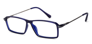 Blue Rectangle Full Rim Unisex Eyeglasses by Lenskart Air Computer Glasses-138212