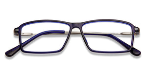 Blue Rectangle Full Rim Unisex Eyeglasses by Lenskart Air Computer Glasses-138212