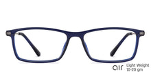 Load image into Gallery viewer, Blue Rectangle Full Rim Unisex Eyeglasses by Lenskart Air Computer Glasses-148088