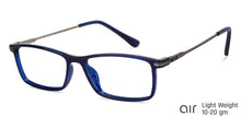 Load image into Gallery viewer, Blue Rectangle Full Rim Unisex Eyeglasses by Lenskart Air Computer Glasses-148088