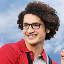 Load image into Gallery viewer, Blue Rectangle Full Rim Unisex Eyeglasses by Lenskart Air Computer Glasses-148088