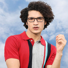 Load image into Gallery viewer, Blue Rectangle Full Rim Unisex Eyeglasses by Lenskart Air Computer Glasses-148088
