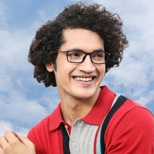 Load image into Gallery viewer, Blue Rectangle Full Rim Unisex Eyeglasses by Lenskart Air Computer Glasses-148088