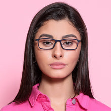 Load image into Gallery viewer, Blue Rectangle Full Rim Unisex Eyeglasses by Lenskart Air Computer Glasses-148088