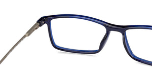 Blue Rectangle Full Rim Unisex Eyeglasses by Lenskart Air Computer Glasses-148088