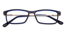 Load image into Gallery viewer, Blue Rectangle Full Rim Unisex Eyeglasses by Lenskart Air Computer Glasses-148088
