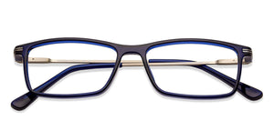 Blue Rectangle Full Rim Unisex Eyeglasses by Lenskart Air Computer Glasses-148088