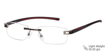 Load image into Gallery viewer, Grey Rectangle Rimless Unisex Eyeglasses by Lenskart Air Computer Glasses-148087