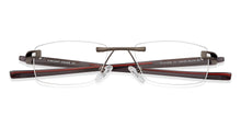 Load image into Gallery viewer, Grey Rectangle Rimless Unisex Eyeglasses by Lenskart Air Computer Glasses-148087