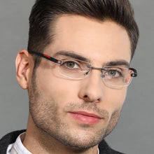 Load image into Gallery viewer, Grey Rectangle Rimless Unisex Eyeglasses by Lenskart Air-134438