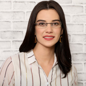Grey Rectangle Rimless Unisex Eyeglasses by Lenskart Air-134438