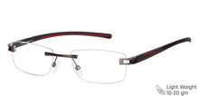 Load image into Gallery viewer, Grey Rectangle Rimless Unisex Eyeglasses by Lenskart Air-134438