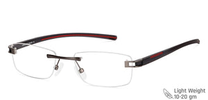 Grey Rectangle Rimless Unisex Eyeglasses by Lenskart Air-134438