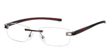Load image into Gallery viewer, Grey Rectangle Rimless Unisex Eyeglasses by Lenskart Air-134438