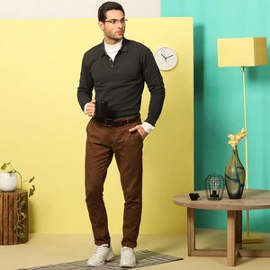 Black Rectangle Half Rim Unisex Eyeglasses by Lenskart Air Online-134440