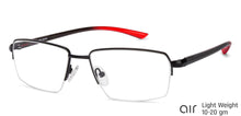 Load image into Gallery viewer, Black Rectangle Half Rim Unisex Eyeglasses by Lenskart Air Online-134440
