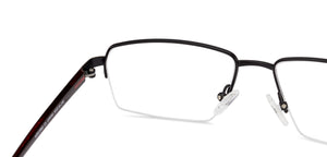 Black Rectangle Half Rim Unisex Eyeglasses by Lenskart Air Online-134440