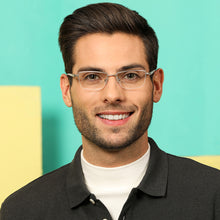 Load image into Gallery viewer, Grey Rectangle Half Rim Unisex Eyeglasses by Lenskart Air Online-134444