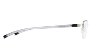 Grey Rectangle Half Rim Unisex Eyeglasses by Lenskart Air Online-134444