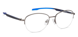 Grey Oval Half Rim Unisex Eyeglasses by Lenskart Air Online-134447