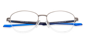 Grey Oval Half Rim Unisex Eyeglasses by Lenskart Air Online-134447