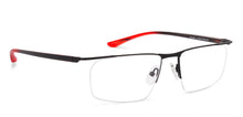 Load image into Gallery viewer, Black Rectangle Half Rim Unisex Eyeglasses by Lenskart Air Computer Glasses-138215