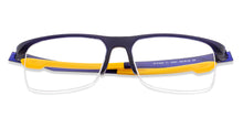 Load image into Gallery viewer, Blue Rectangle Half Rim Extra Wide Unisex Eyeglasses by Lenskart Air Online-134451