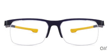 Load image into Gallery viewer, Blue Rectangle Half Rim Extra Wide Unisex Eyeglasses by Lenskart Air Online-134451