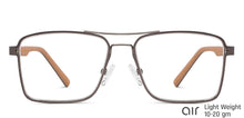 Load image into Gallery viewer, Grey Rectangle Full Rim Medium Unisex Eyeglasses by Lenskart Air-145745