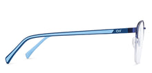 Load image into Gallery viewer, Blue Square Half Rim Unisex Eyeglasses by Lenskart Air LA-134387