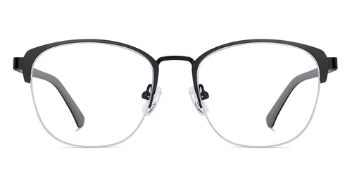 Black Square Half Rim Unisex Eyeglasses by Lenskart Air-145746