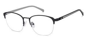 Black Square Half Rim Unisex Eyeglasses by Lenskart Air-145746