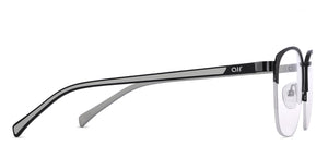 Black Square Half Rim Unisex Eyeglasses by Lenskart Air-145746