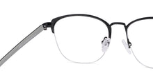 Load image into Gallery viewer, Black Square Half Rim Unisex Eyeglasses by Lenskart Air-145746