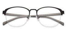 Load image into Gallery viewer, Black Square Half Rim Unisex Eyeglasses by Lenskart Air-145746