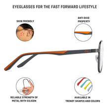 Load image into Gallery viewer, Grey Aviator Half Rim Unisex Eyeglasses by Lenskart Air Online-134391