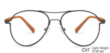Load image into Gallery viewer, Grey Aviator Full Rim Unisex Eyeglasses by Lenskart Air Online-134394