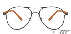 Grey Aviator Full Rim Unisex Eyeglasses by Lenskart Air Online-134394