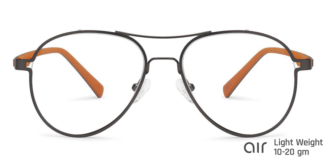 Grey Aviator Full Rim Unisex Eyeglasses by Lenskart Air Online-134394