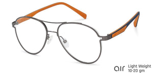 Grey Aviator Full Rim Unisex Eyeglasses by Lenskart Air Online-134394