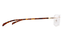Load image into Gallery viewer, Gold Rectangle Rimless Wide Unisex Eyeglasses by Lenskart Air-145752