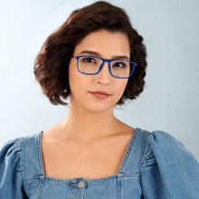 Load image into Gallery viewer, Blue Rectangle Full Rim Unisex Eyeglasses by Lenskart Air Online-145753