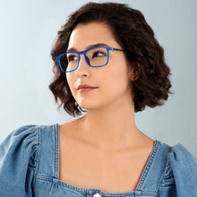 Load image into Gallery viewer, Blue Rectangle Full Rim Unisex Eyeglasses by Lenskart Air Online-145753