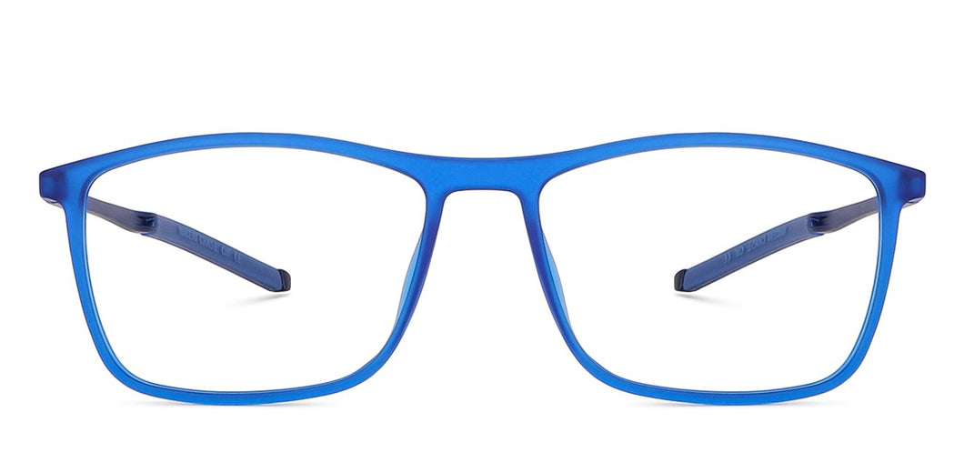 Blue Rectangle Full Rim Unisex Eyeglasses by Lenskart Air Online-145753