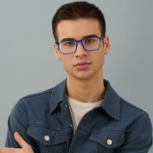 Load image into Gallery viewer, Blue Rectangle Full Rim Unisex Eyeglasses by Lenskart Air Online-145753