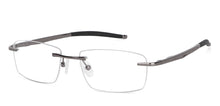 Load image into Gallery viewer, Grey Rectangle Rimless Unisex Eyeglasses by Lenskart Air-145757