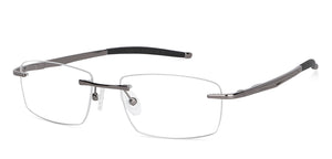 Grey Rectangle Rimless Unisex Eyeglasses by Lenskart Air-145757