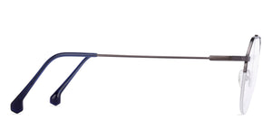 Gunmetal Geometric Half Rim Unisex Eyeglasses by Vincent Chase Online-134731