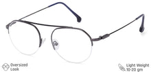 Load image into Gallery viewer, Gunmetal Geometric Half Rim Unisex Eyeglasses by Vincent Chase Online-134731